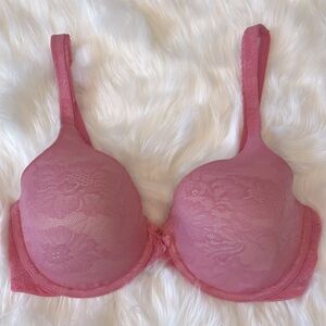 Victoria’s Secret Body by Victoria Lined Perfect Coverage Pink Lace 34D